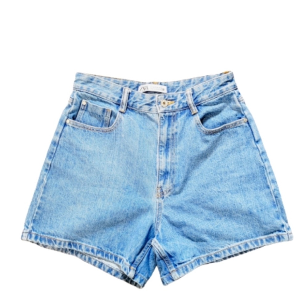 Zara high waisted jean shorts (4)